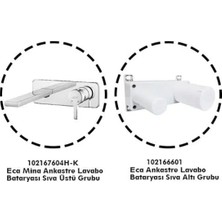 e.c.a Mina Ankastre Lavabo Bataryası Set/tek Rozet (102167604H-K+102166601)