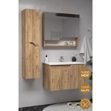 Teta Home Napoli 80 cm Mdf Banyo Dolabı Seti + Boy Dolabı