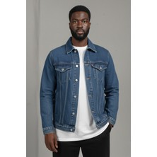 Wkm Erkek Regular Fit Rahat Kesim Çift Cepli Denim Kot Ceket