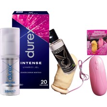 Durex Intense Kadın Uyarıcılı Jel + Yıkanabilir 5 cm Uzatmalı 13 Titreşimliprezervatif + Hediye