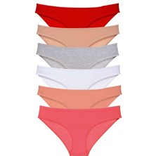 Leopardess 6 adet Süper Eko Set Likralı Kadın Slip Külot