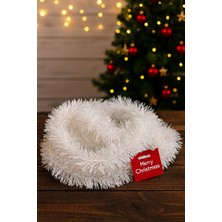 Okavango Yılbaşı Ağacı Süsü Çam Ağacı Süsü Tüylü Süs Çok Amaçlı Kullanım Garland (Beyaz)