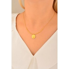 Cebeci 14 Ayar Tuğralı Dorika Altın Kolye