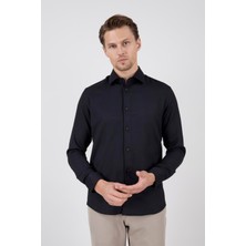 Paco Romano Erkek Slim Fit Siyah Gömlek