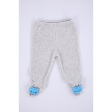 Baby Hola Kadife Oyuncaklı Kız Erkek Bebek Çocuk Pantolon Mavi AYI36-1521