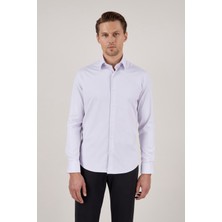 Paco Romano Erkek Slim Fit Lila Gömlek