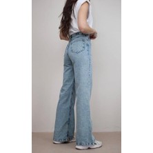 My Arja Kadın Yüksekbel %5 Likralı Wide Leg (Palazzo) Esnek Jeans (Yeni Sezon)