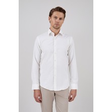 Paco Romano Erkek Slim Fit Ekru Gömlek