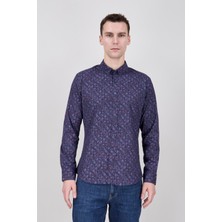 Paco Romano Erkek Slim Fit Lacivert Gömlek
