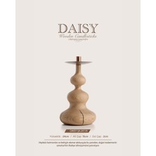 Ahşap Şamdan Daisy ŞA-24114