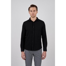 Paco Romano Erkek Siyah Örme Gömlek