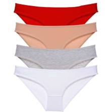 Leopardess 4 adet Süper Eko Set Likralı Kadın Slip Külot