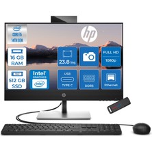 Hp Proone 440 G9 Intel Core I5-14500T 4,8ghz 16GB Ddr5 512GB SSD Intel UHD Grafik Kartı 770 23.8" Fhd (1920 x 1080), IPS Freedos All-In-One Bilgisayar C9YL1ATF02+ZETTAÇANTA