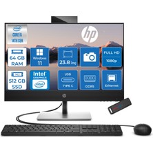Hp Proone 440 G9 Intel Core I5-14500T 4,8ghz 64GB Ddr5 512GB SSD Intel UHD Grafik Kartı 770 23.8" Fhd (1920 x 1080), IPS WIN11PRO All-In-One Bilgisayar C9YL1ATP22+ZETTAÇANTA