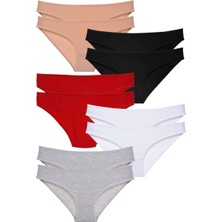 Leopardess 10 adet Eko Set Likralı Kadın Slip Külot Çok Renkli