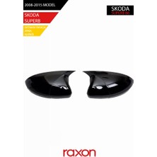 Raxon Skoda Superb B6 2008-2015 Batman & Yarasa Ayna Kapağı – Parlak Piano Black Sport