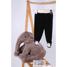 Baby Hola Kadife Oyuncaklı Kız Erkek Bebek Çocuk Pantolon Pembe İnek03-1521