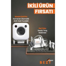 Smart Cat Pro Kameralı Otomatik Akıllı Kedi tuvaleti+Bezt Pet Trim Sessiz Kedi Köpek Bakım Seti