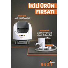 Bezt Pure Cat Otomatik Akıllı Kedi Tuvaleti+Bezt Pro Groom Evcil Hayvan Kedi Köpek Bakım seti