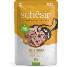 Schesir Jelly Ton Balıklı ve Tavuklu Pouch Kedi Maması 85GR 12LI Paket
