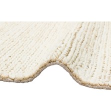 Akbel Halı Choti Beyaz - Jüt El Dokuma Sisal Kilim  Doğal Jüt Örgü Halı