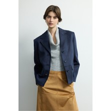 Love My Body Moda Tutkusu Süet Ceket Lacivert 119M2249000