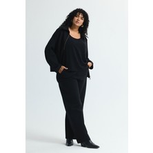 Love My Body Örme Bol Pantolon Siyah 153L9761000