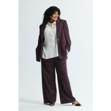 Love My Body Gabardin Bol Paça Pantolon Mürdüm 153L9691000