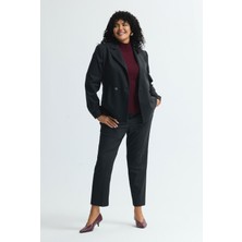 Love My Body Çizgili Cepli Pantolon Antrasit 153L9146003