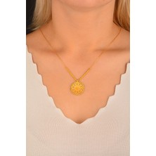 Cebeci 22 Ayar Dorikalı Tuğra Altın Kolye