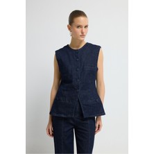 adL Denim Yelek Lacivert 17945222001