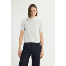 Love My Body Kısa Kollu Balıkçı Yaka Triko Kemik 115L9636000