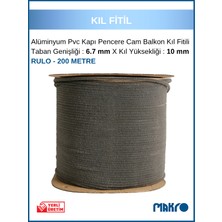 glassmakro Alüminyum Pvc Kapı Pencere Cam Balkon Kıl Fitili En 6,7mm - Kıl Uzunluğu: 10MM - Rulo - 200 Metre