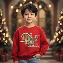 Little Aden Yılbaşı Temalı Erkek Çocuk Pamuklu Sweatshirt
