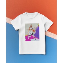 Stil-X Stephen Curry Baskılı %100 Pamuklu Bisiklet Yaka  Tshırt