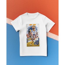 Stil-X Stephen Curry Baskılı %100 Pamuklu Bisiklet Yaka  Tshırt