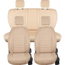Volkswagen Golf 7 Deri Oto Koltuk Kılıfı Ön Arka Set Bej Original Model Şhn