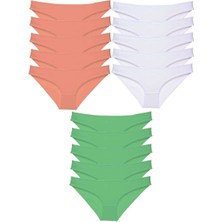 Leopardess 15 adet Süper Eko Set Likralı Kadın Slip Külot