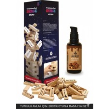 Rekze Erotik Denge Oyunu (48 Görev) + 100 ml Çikolata Masaj Yağı Seti