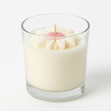 Beyra Decor Papatya Figürlü Dekoratif Cam Bardak Mum - El Yapımı Hediyelik