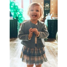 Mayoral Kız Bebek 3’lü Takım (1-4 Yaş) – Ekru Bluz, Mavi Ceket ve Etek