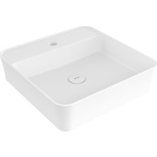 Bocchı Sottile Slim Line Kare Lavabo 45*45 cm P.beyaz