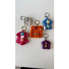 5 Adet El Örgüsü Sepet Anahtarlık Seti