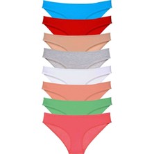 Leopardess 8 adet Süper Eko Set Likralı Kadın Slip Külot