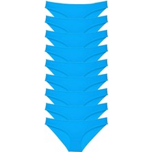 Leopardess 9 adet Süper Eko Set Likralı Kadın Slip Külot Mavi