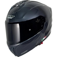 Kask Sway Sw 919 Hd Grey Parlak Çene Açılır