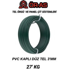 Ör-As Tel Örgü Pvc Kaplı Düz Tel 3 mm Kalınlık 27 Kg