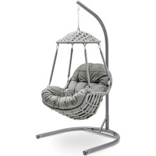 Gardemo Osaka Tekli Rattan Salıncak Dış Mekan Bahçe Balkon ve Teras Salıncağı