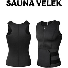 Ankaflex Erkek Kadın Vücut Şekillendirici Sauna Yeleği Kemerli Toparlayıcı Korse Üst Karınzayıflama Shapewear Yağyakma Spor Yeleği