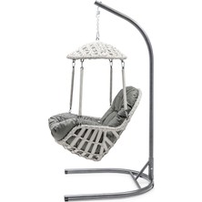 Gardemo Osaka Tekli Rattan Salıncak Dış Mekan Bahçe Balkon ve Teras Salıncağı